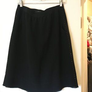 Marc Jacobs Silk Midi Skirt - Black